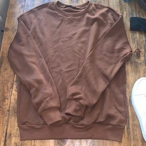 Brown long sleeve cotton sweater